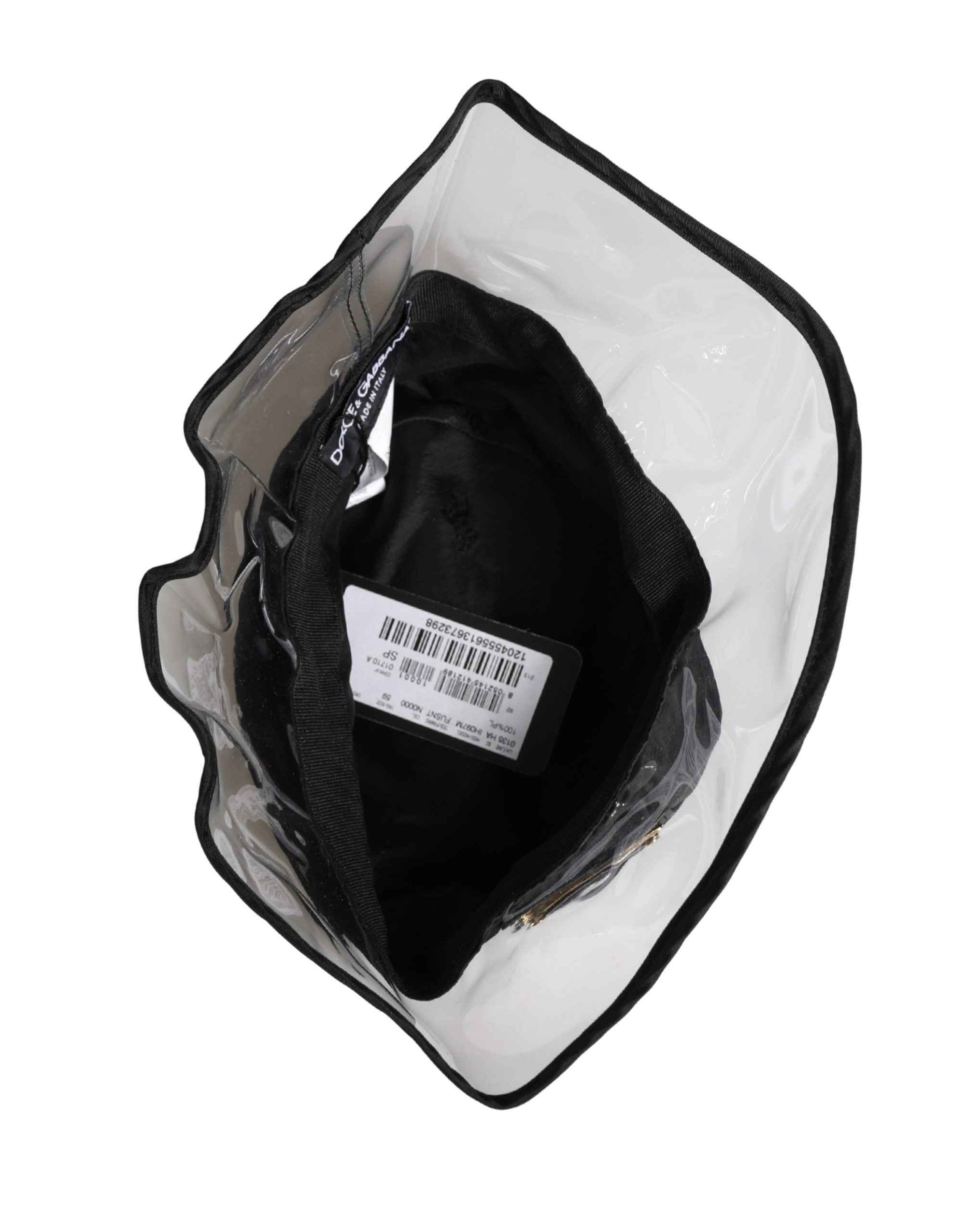 Dolce & Gabbana Men Black Plastic Fisherman Bucket Capello Hat