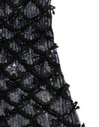 Dolce & Gabbana Black Wool Crystal Embellished Balaclava Hat