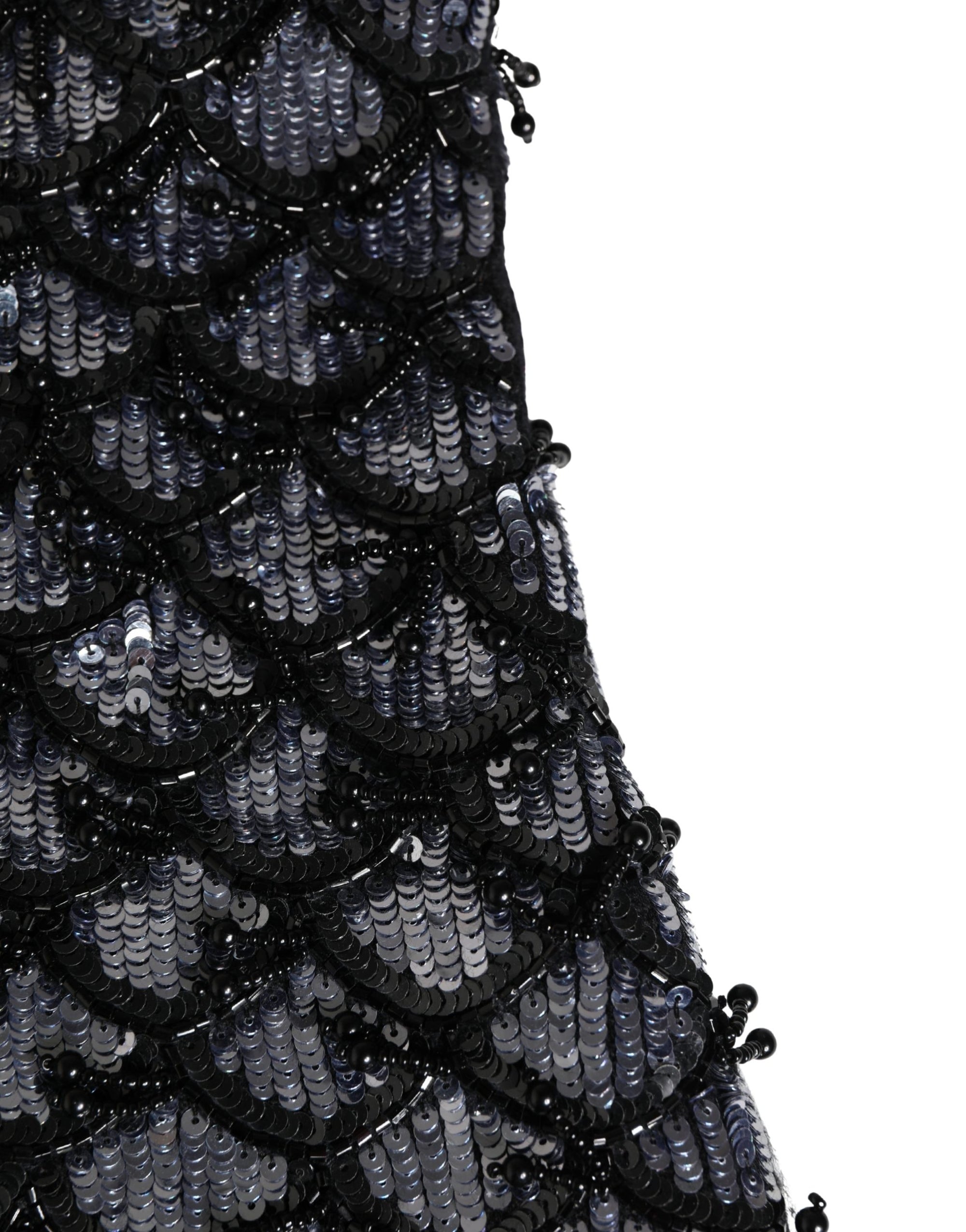 Dolce & Gabbana Black Wool Crystal Embellished Balaclava Hat