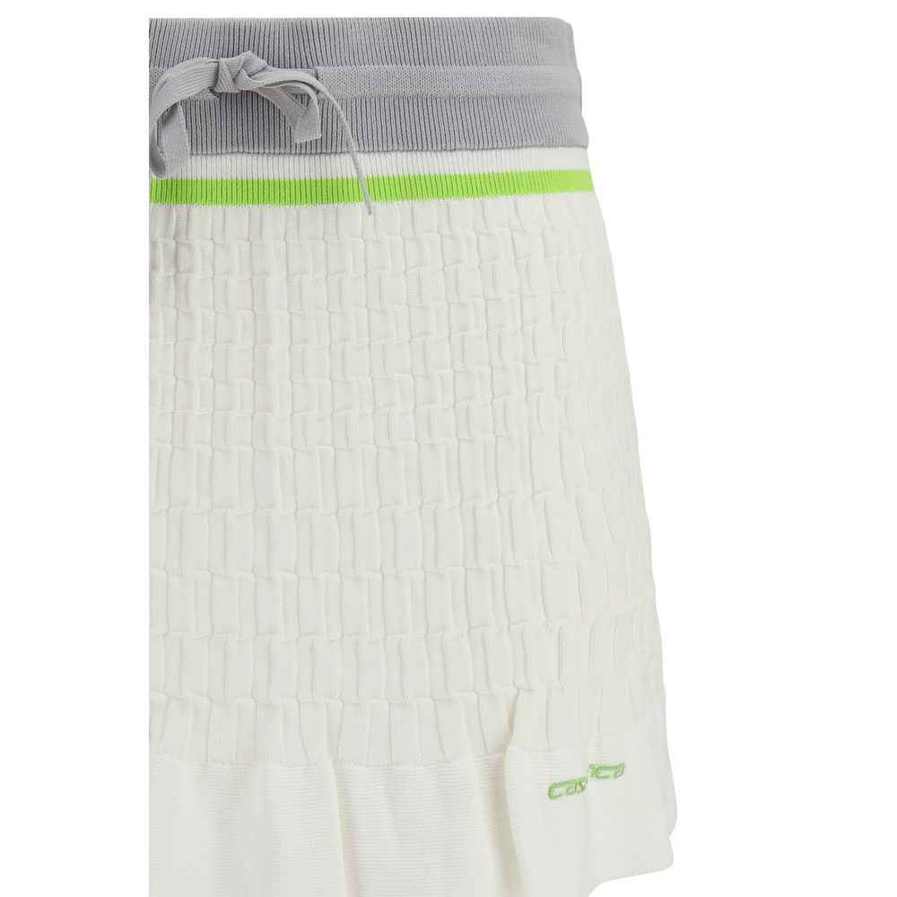 Casablanca White Cotton Mini Skirt
