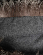 Dolce & Gabbana Brown Faux Fur Whole Head Wrap Capello Hat
