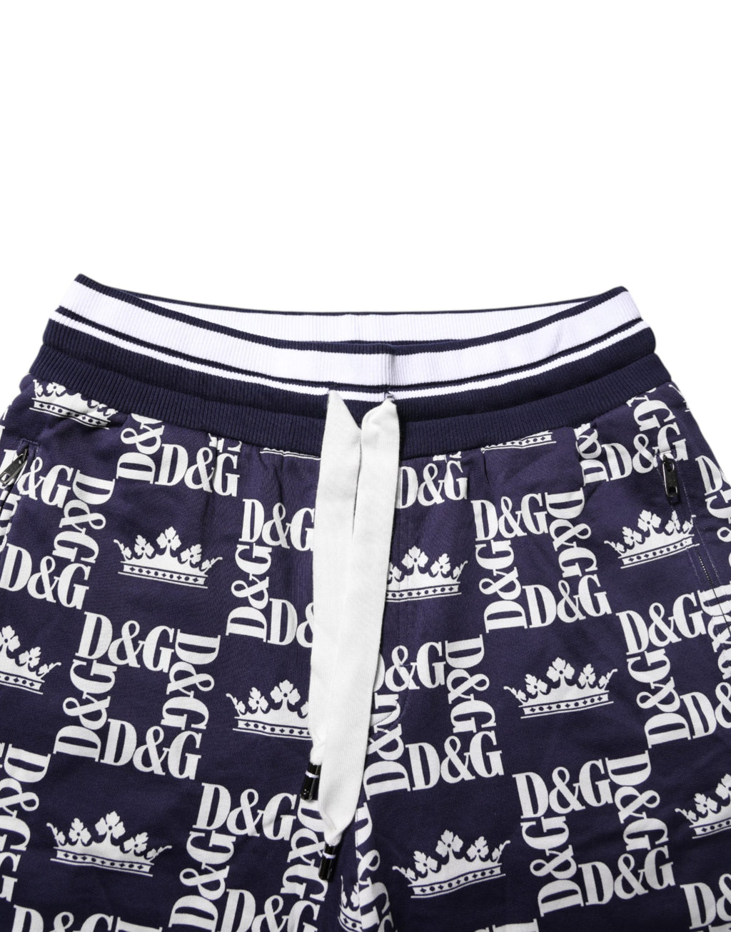 Dolce & Gabbana Blue DG Logo Print Chino Men Bermuda Shorts