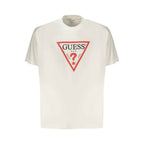 Guess Jeans White Cotton Men T-Shirt