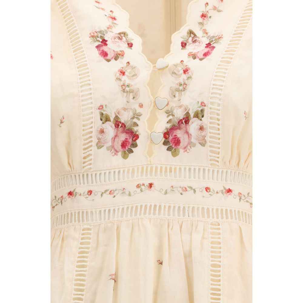 Zimmermann Beige Linen Casual Dress