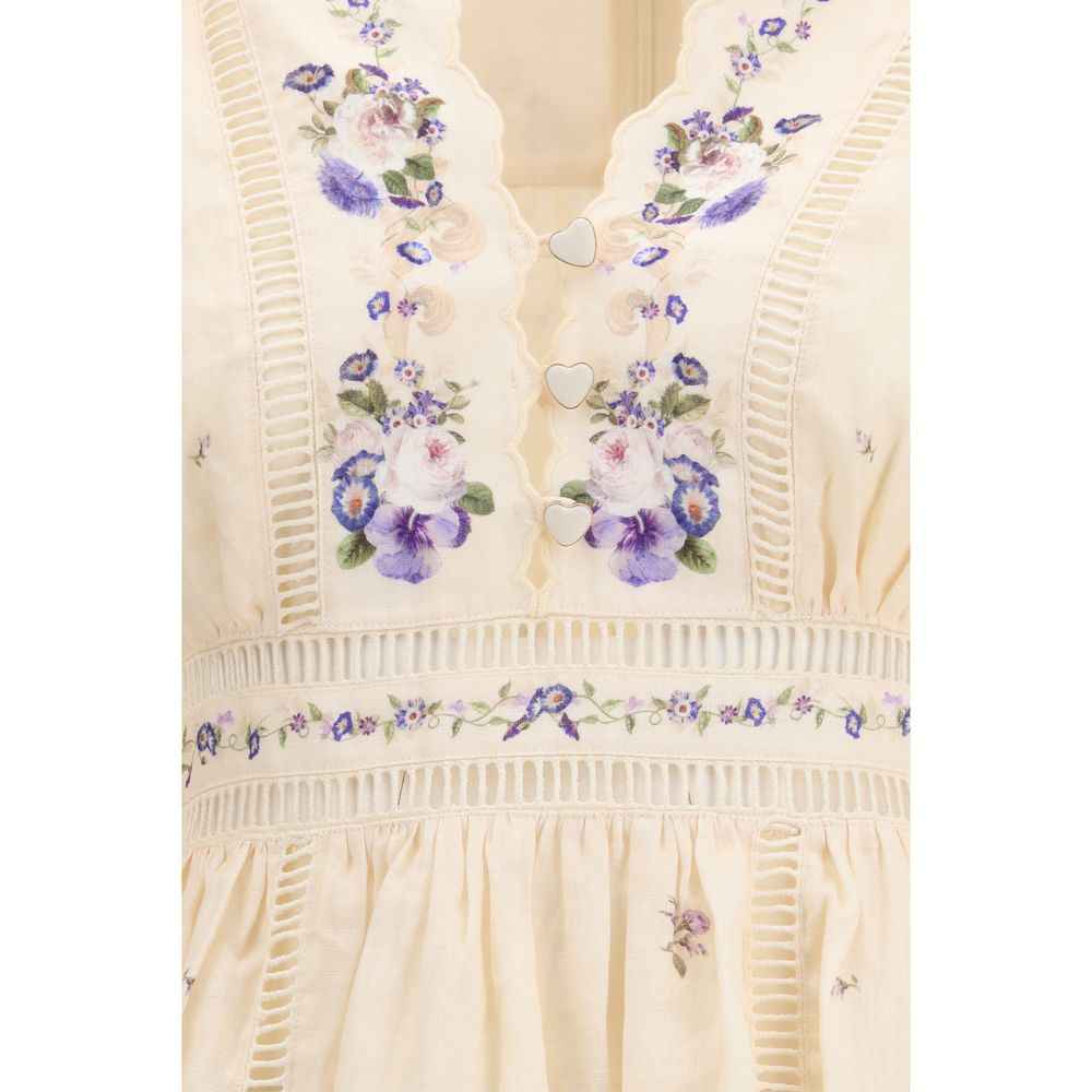 Zimmermann Beige Linen Casual Dress