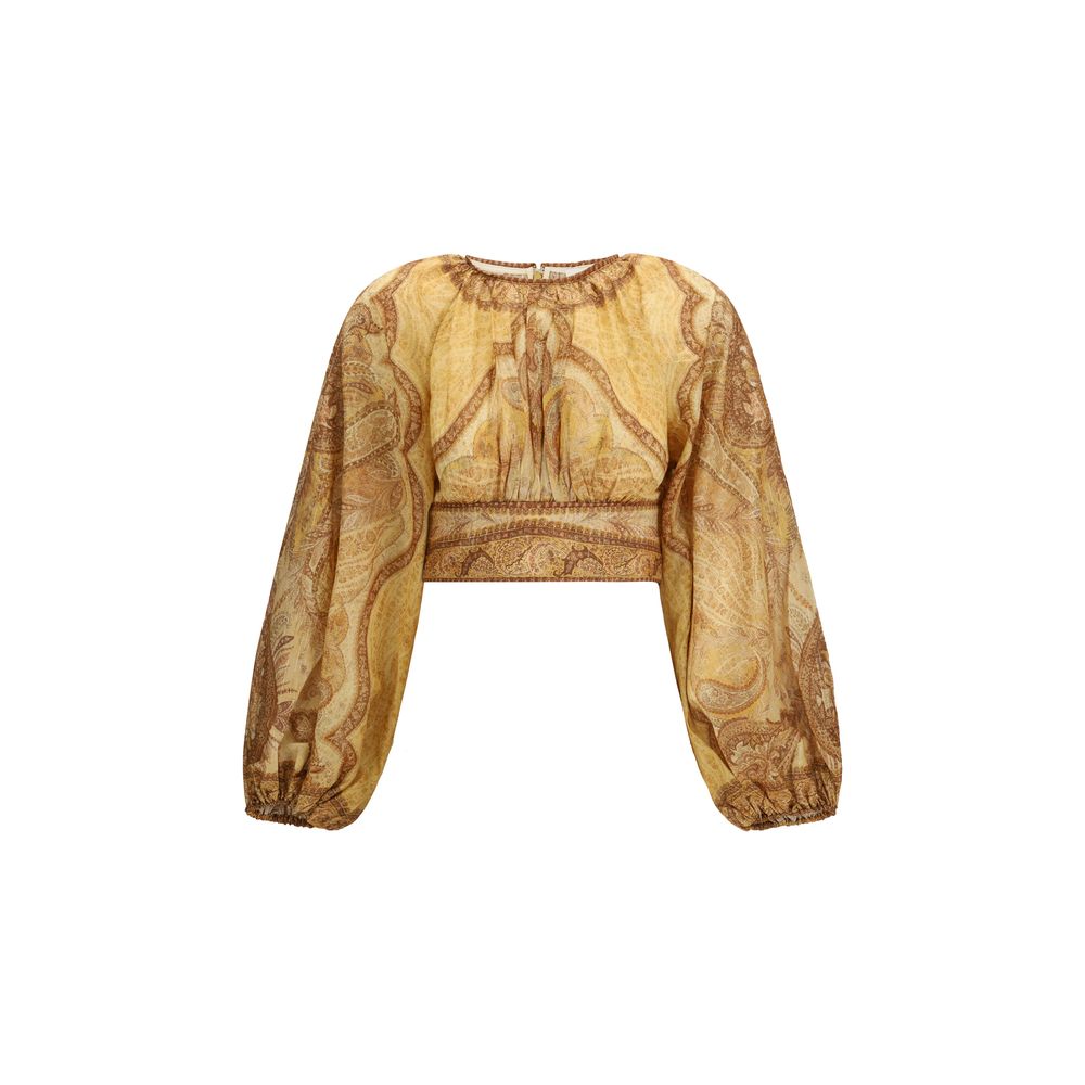 Zimmermann Bicolor Cotton Blouse