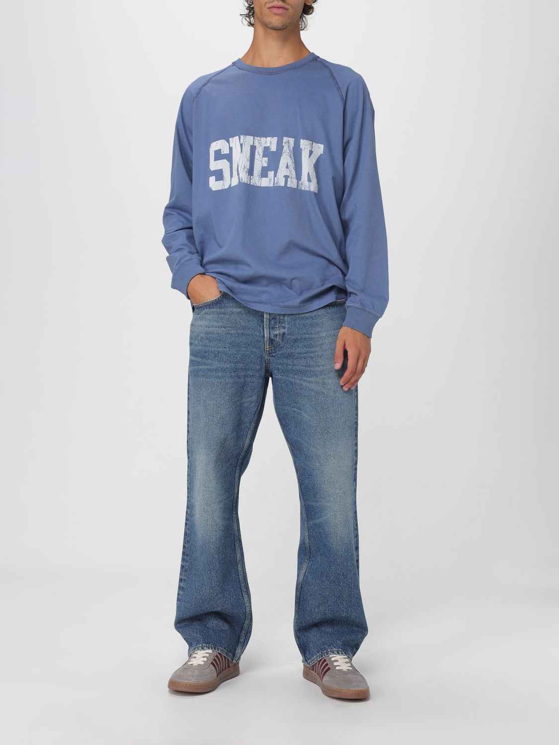 Golden Goose Blue Cotton Flared Jeans