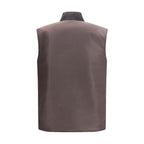 Diesel Brown Polyamide Sleeveless Jacket