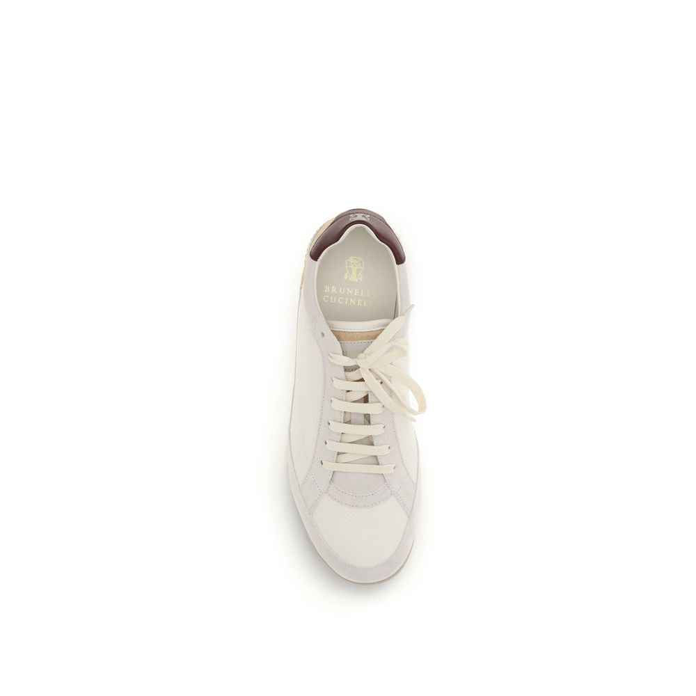 Brunello Cucinelli Beige Deer Low Top Sneakers
