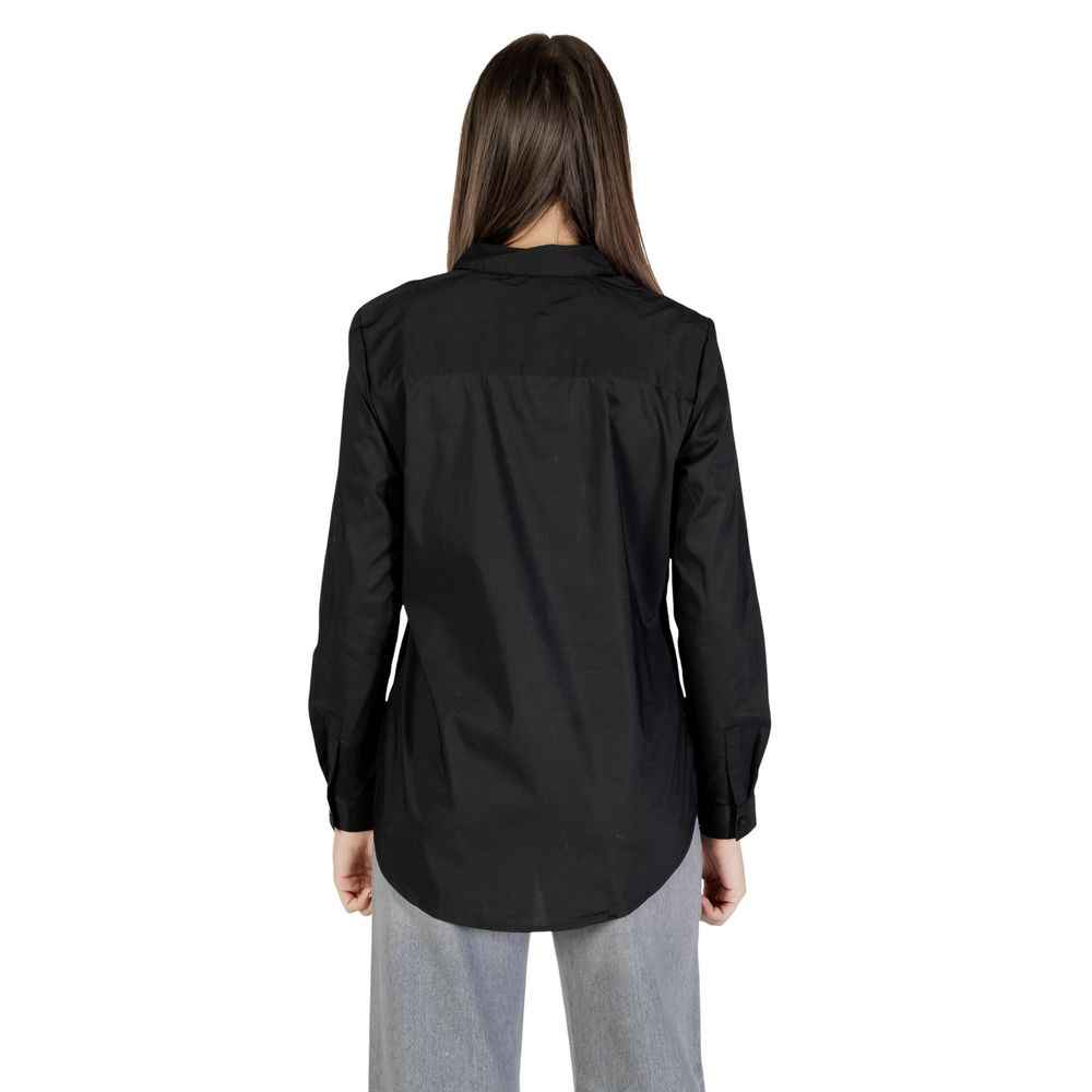 Jacqueline De Yong Black Cotton Blouse