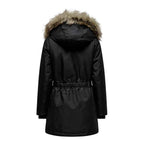 Only Black Polyester Parka