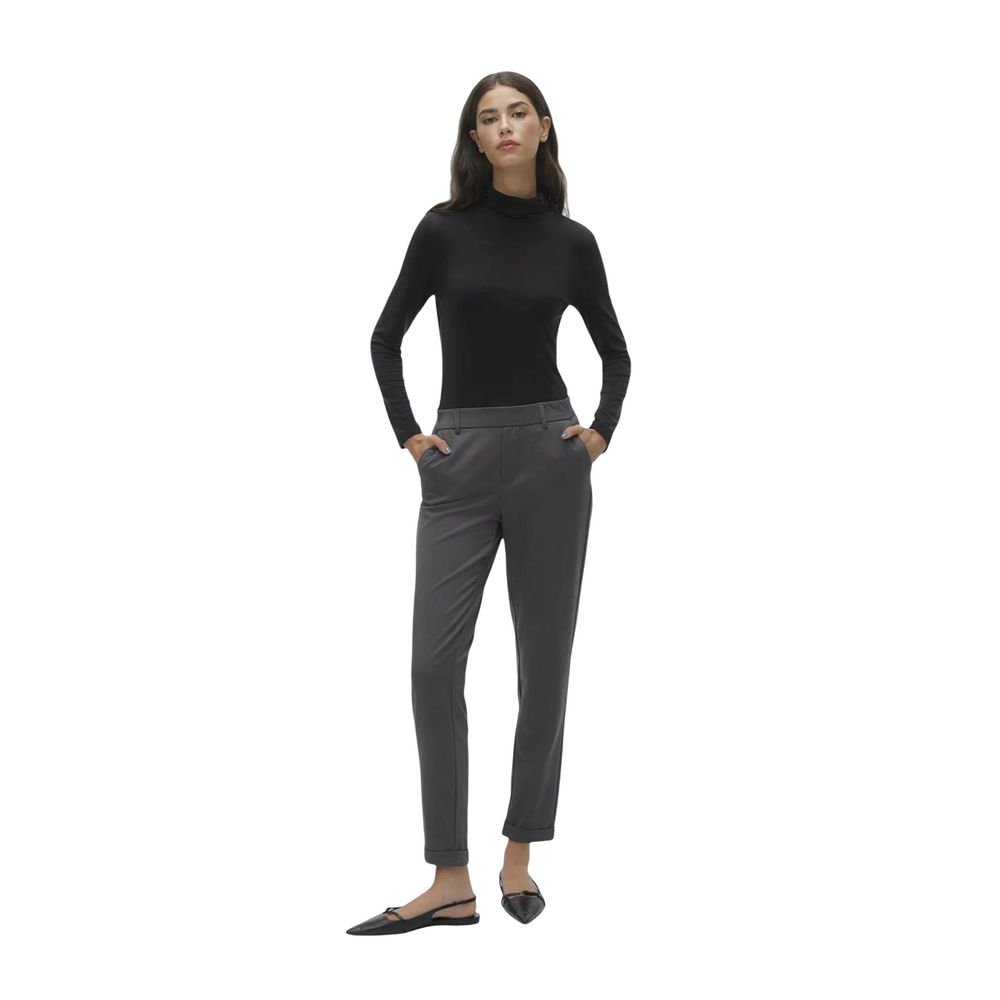 Vero Moda Gray Polyester Casual Pants