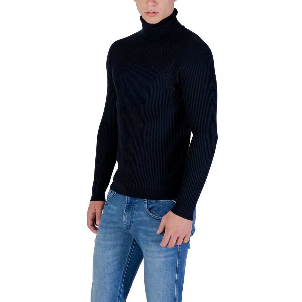 Antony Morato Blue Viscose Turtleneck