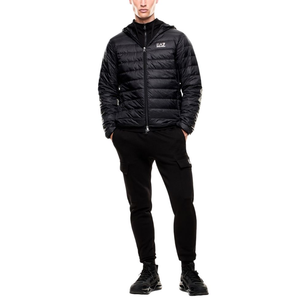 EA7 Emporio Armani Bicolor Polyamide Full-Length Jacket