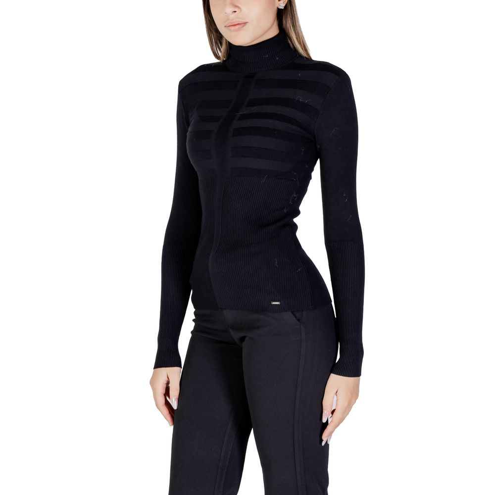 Morgan De Toi Black Viscose Turtleneck