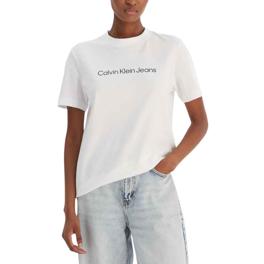 Calvin Klein Jeans White Cotton T-Shirt