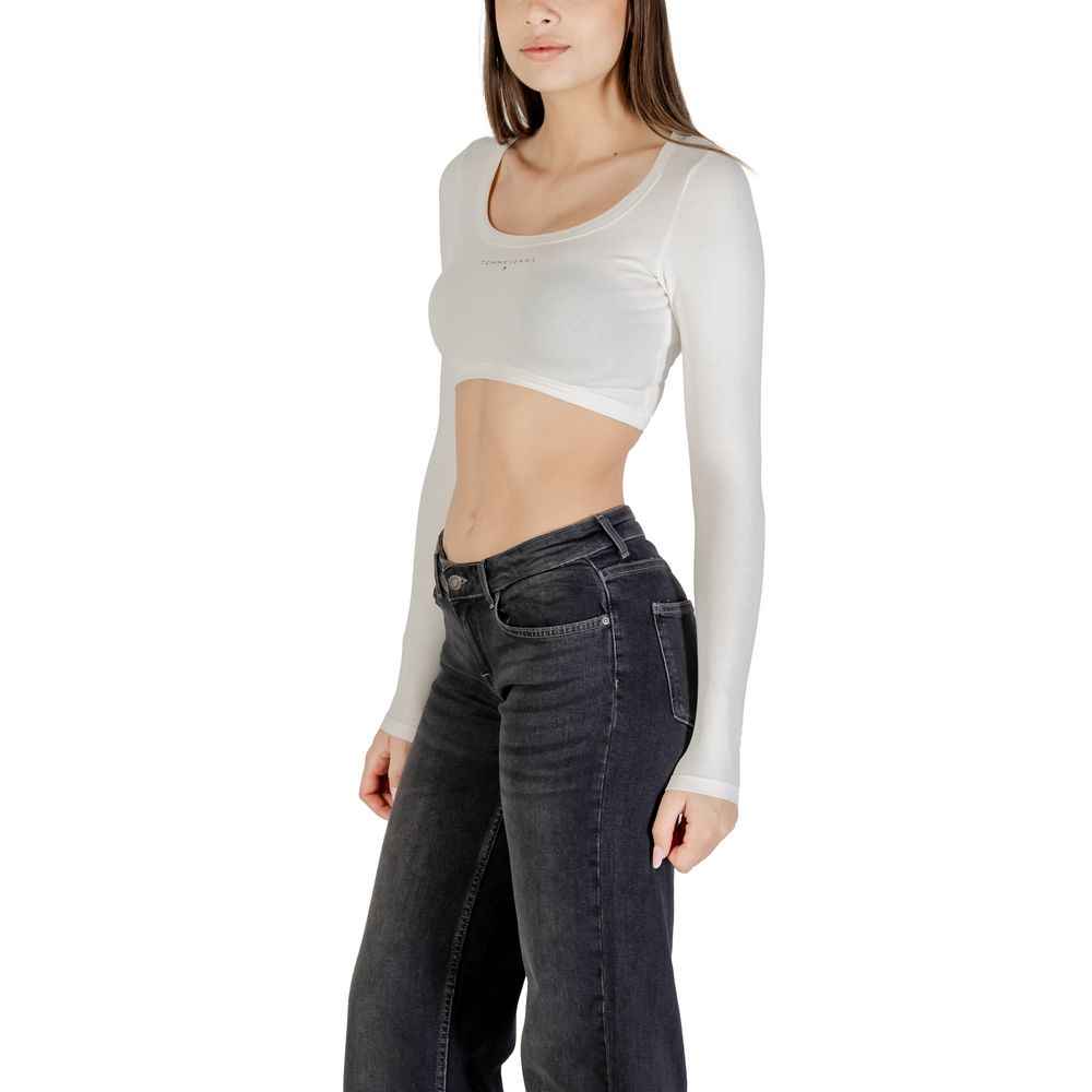 Tommy Hilfiger Jeans White Recycled Cotton Sportswear
