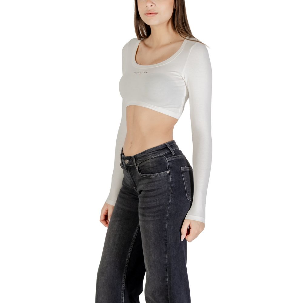 Tommy Hilfiger Jeans White Recycled Cotton Sportswear