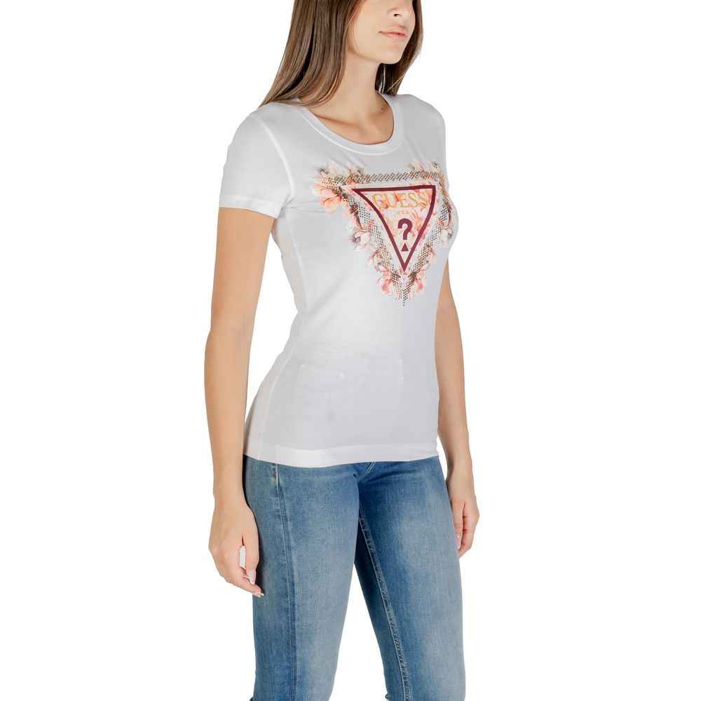 Guess White Cotton T-Shirt