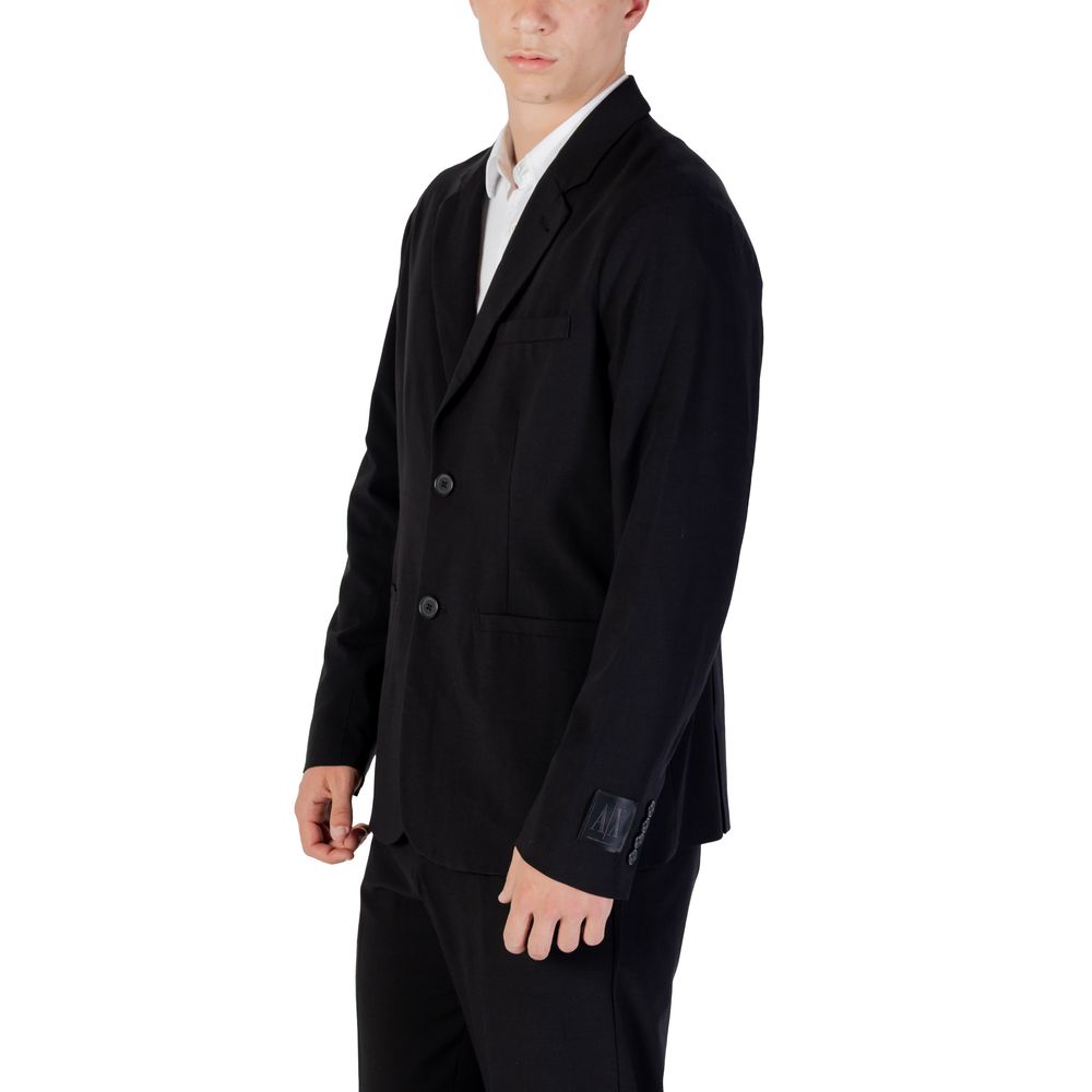 Armani Exchange Black Lyocell Blazer