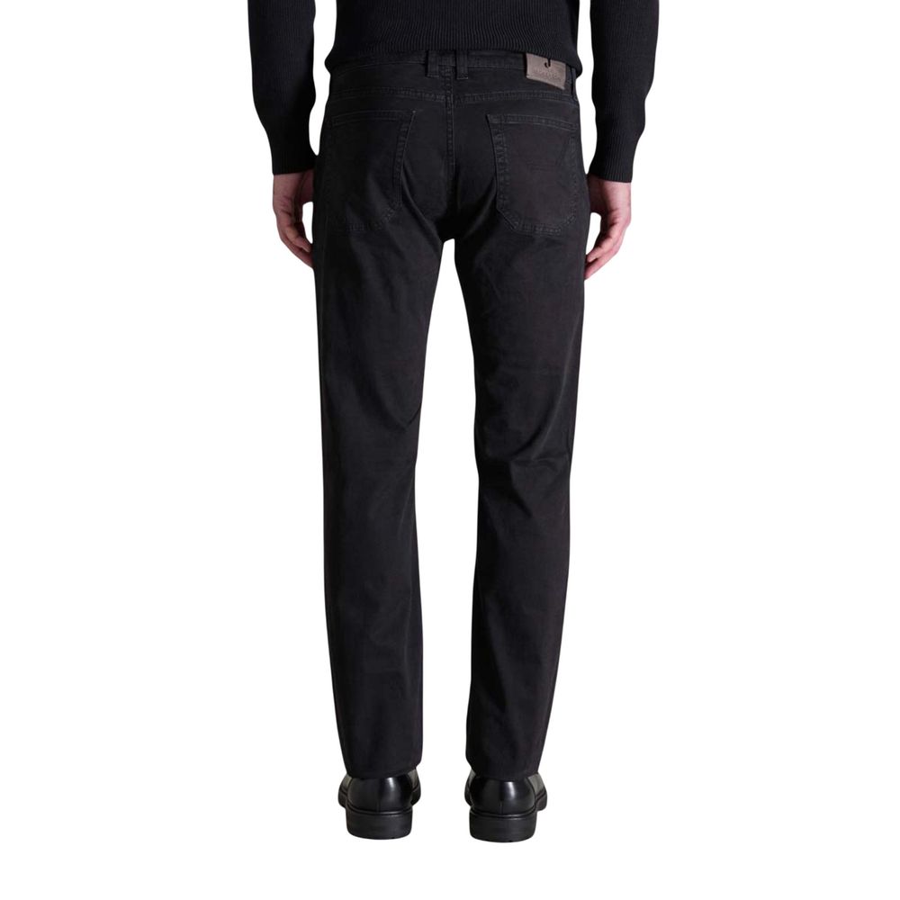 Jeckerson Black Cotton Skinny Pants