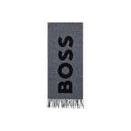 Hugo Boss Gray Wool Scarf