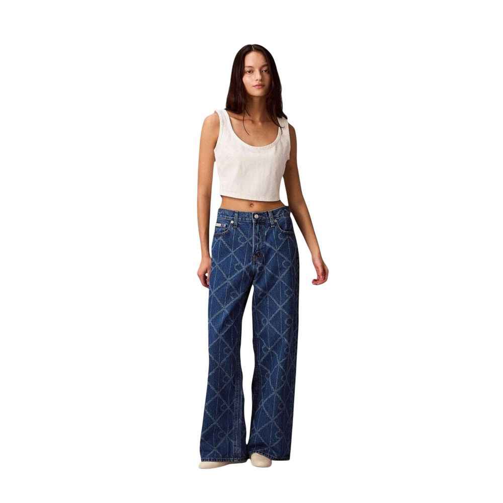 Calvin Klein Jeans Blue Cotton Boyfriend Jeans