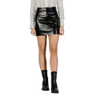 Jacqueline De Yong Black Polyester Mini Skirt
