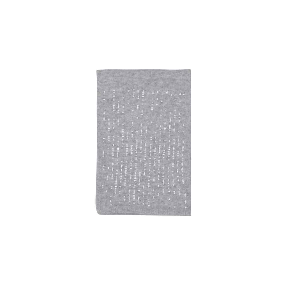 Pieces Gray Recycled Polyester Scarf