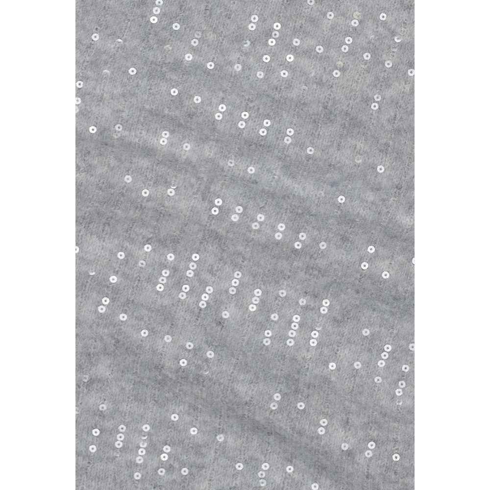Pieces Gray Recycled Polyester Scarf