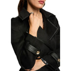 Morgan De Toi Black Polyester Coat