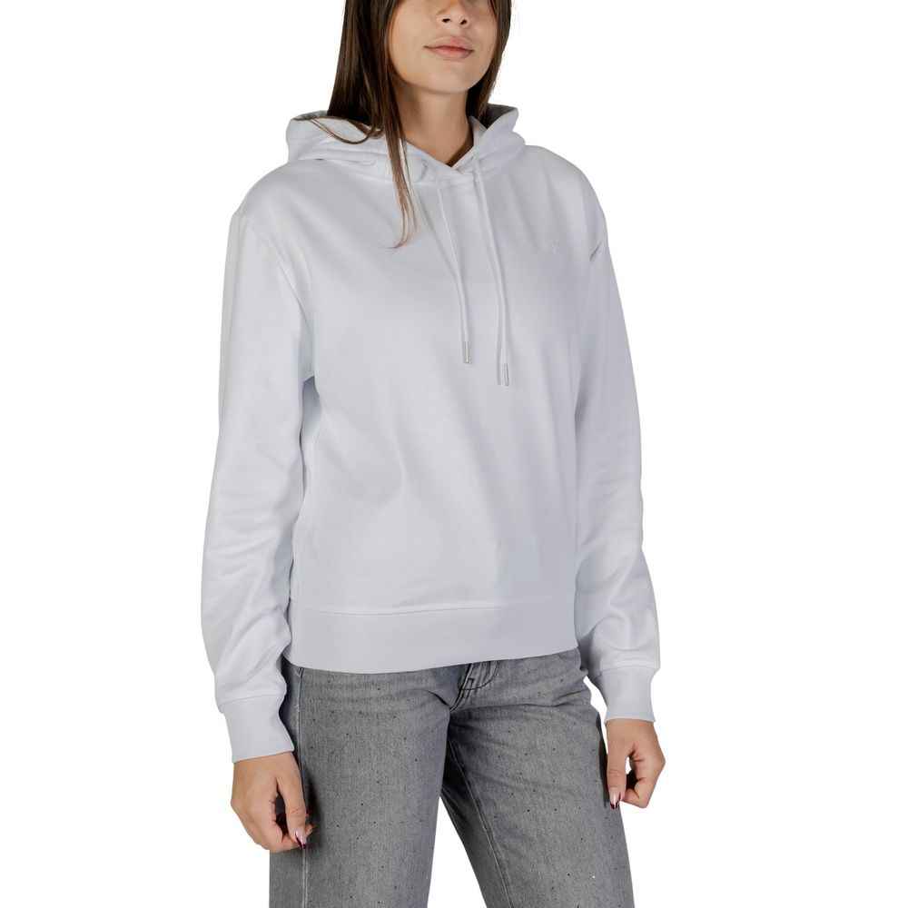 Calvin Klein Jeans White Cotton Hoodie