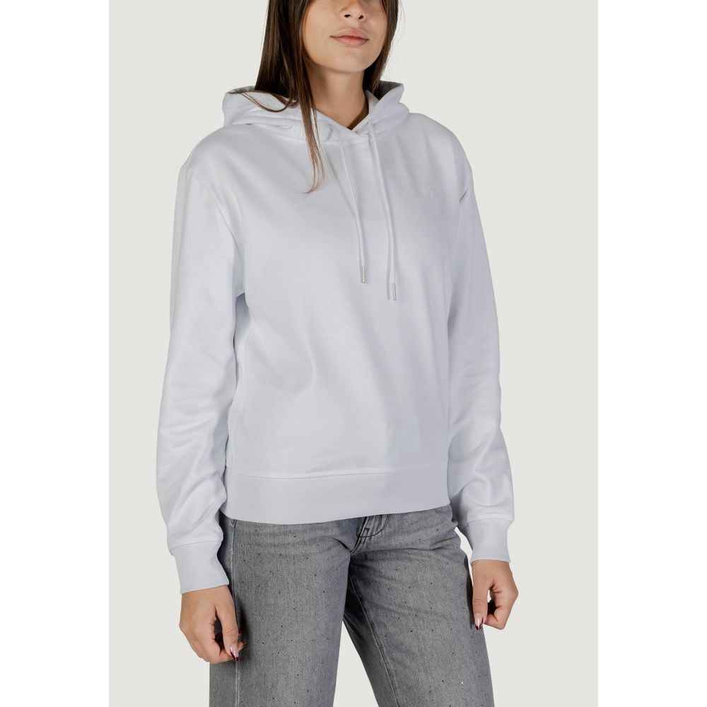 Calvin Klein Jeans White Cotton Hoodie