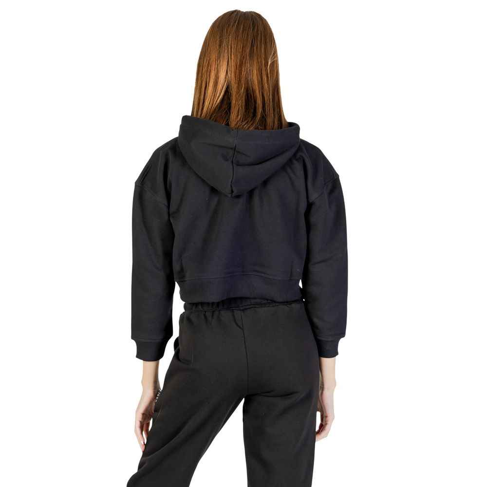 Icon Black Cotton Hoodie