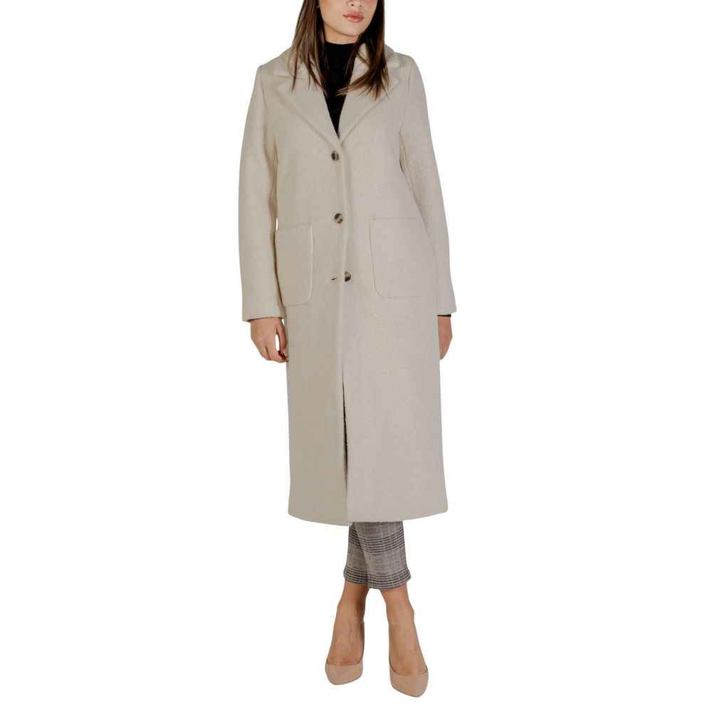 ICHI Cream Wool Coat