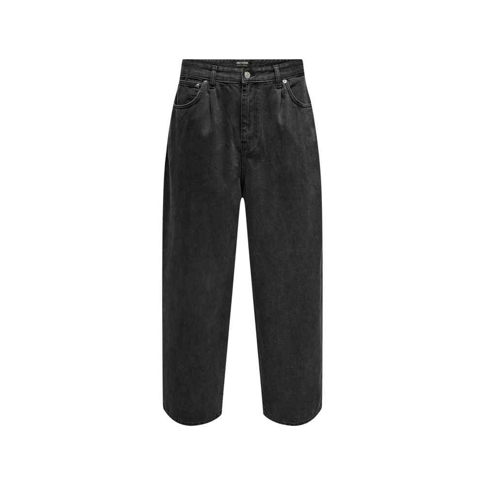 Only & Sons Black Cotton Relaxed Fit Jeans