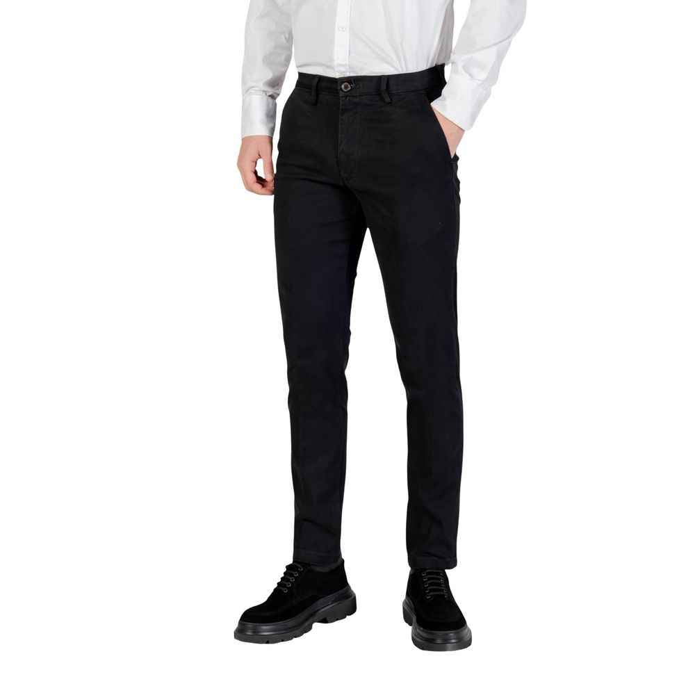 Borghese Black Cotton Skinny Pants