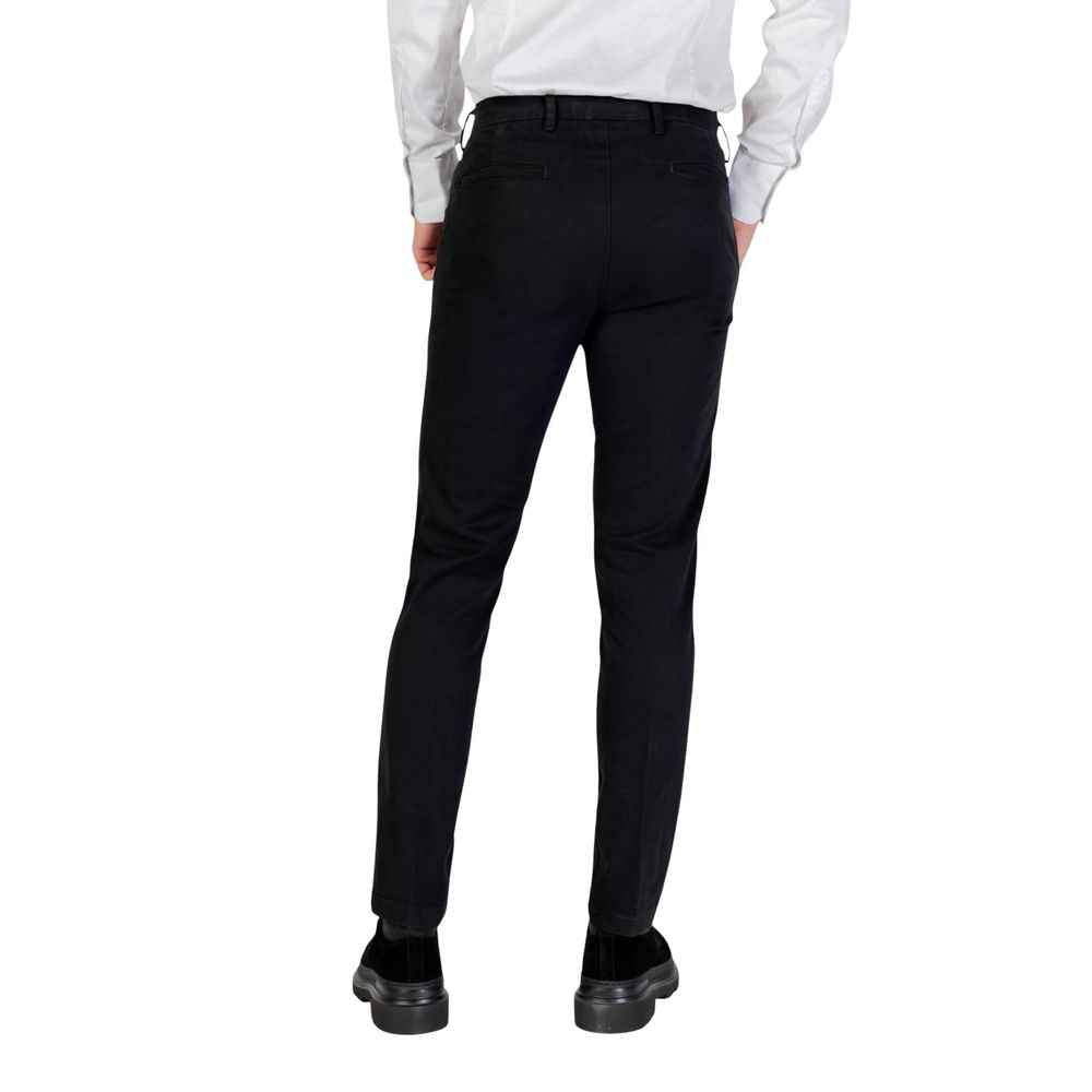 Borghese Black Cotton Skinny Pants