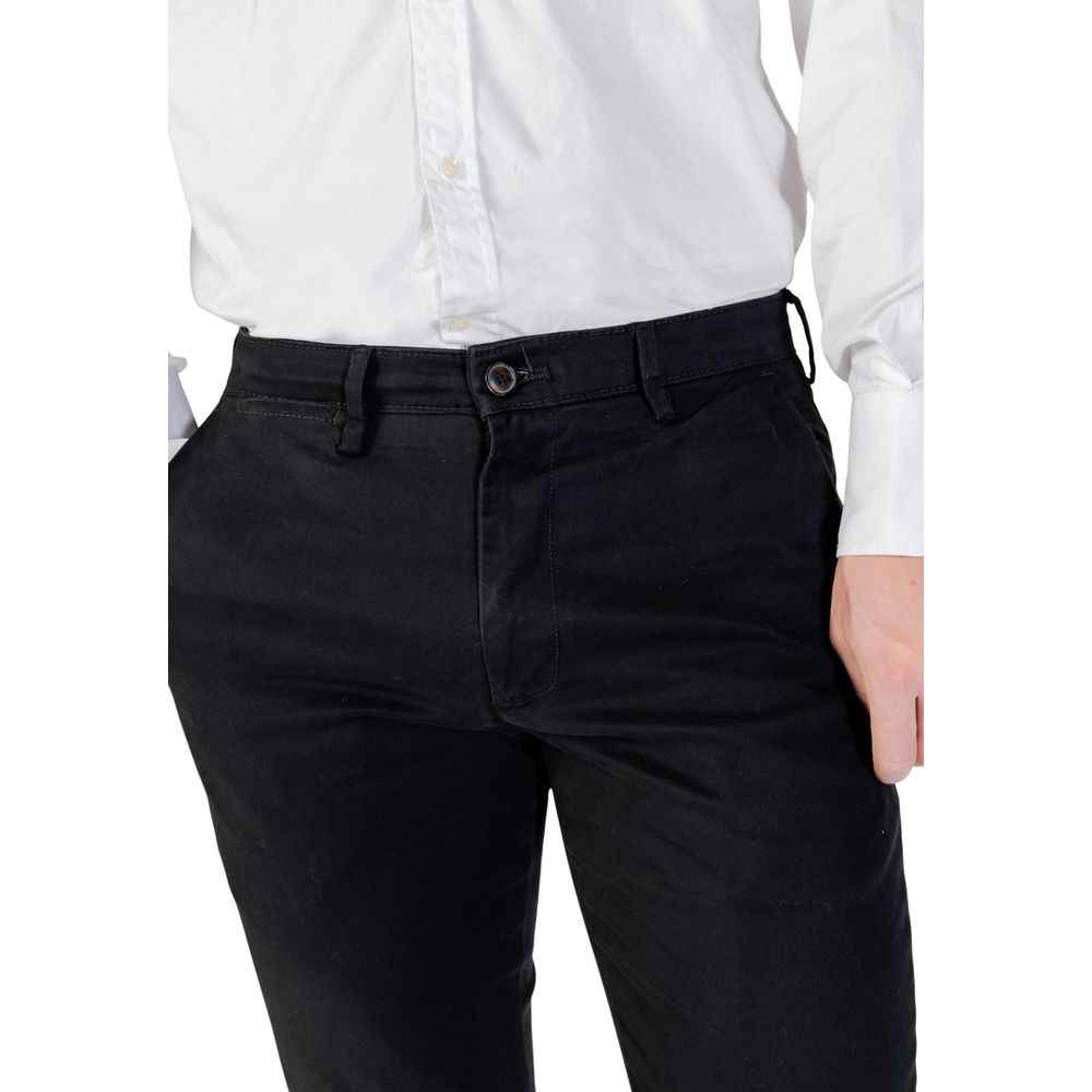 Borghese Black Cotton Skinny Pants