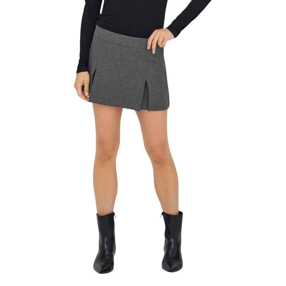 Jacqueline De Yong Gray Polyester Shorts