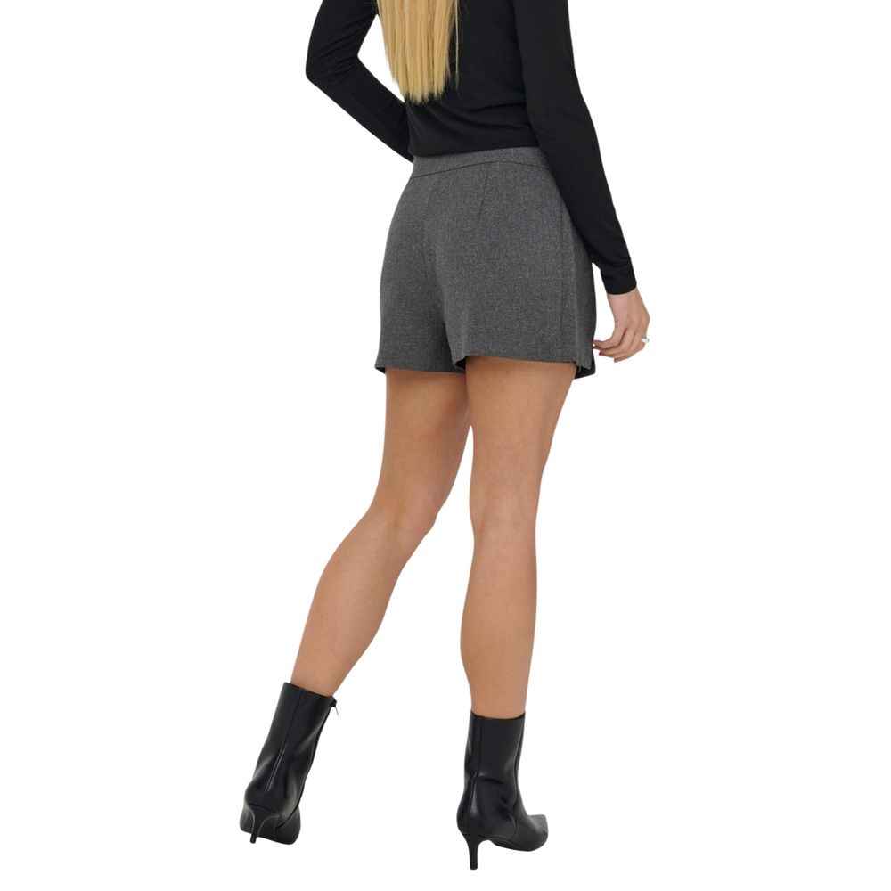 Jacqueline De Yong Gray Polyester Shorts