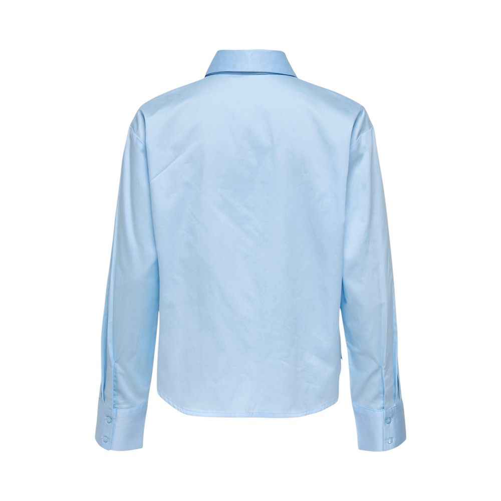 Jacqueline De Yong Blue Cotton Blouse