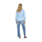 Jacqueline De Yong Blue Cotton Blouse