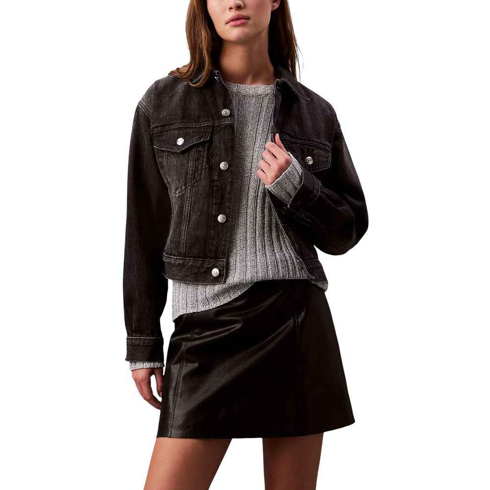 Calvin Klein Jeans Black Cotton Denim Jacket