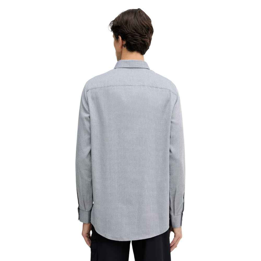 Armani Exchange Black And White Cotton Dress Shirt
