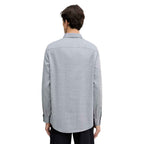 Armani Exchange Black And White Cotton Dress Shirt