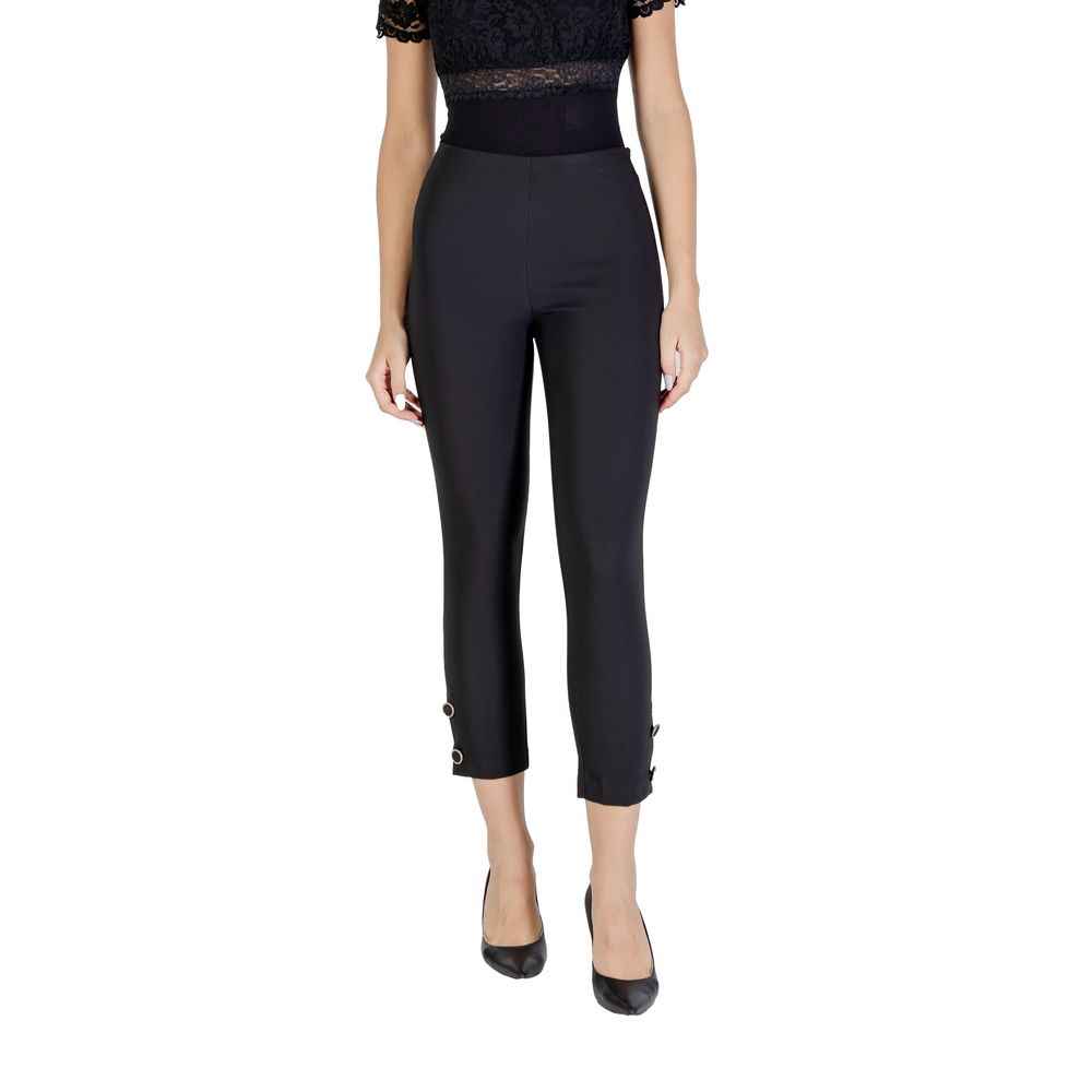 Rinascimento Black Polyester Casual Pants