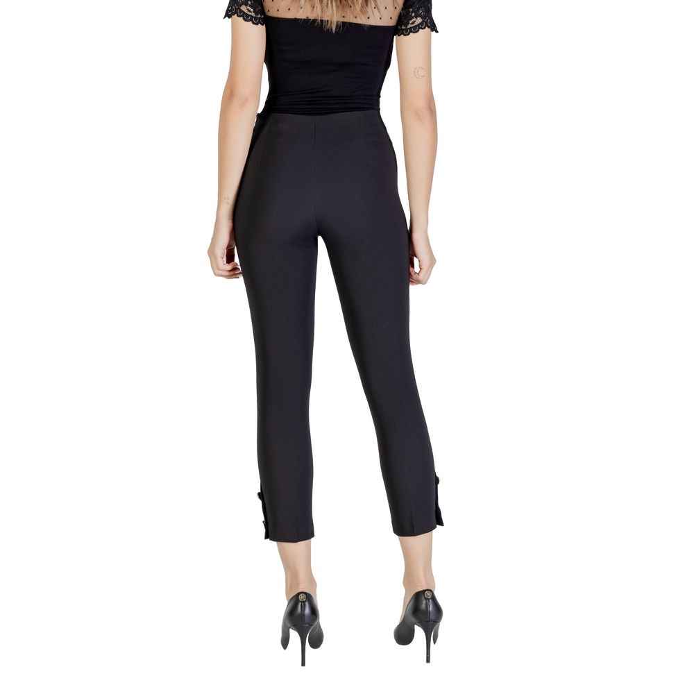Rinascimento Black Polyester Casual Pants
