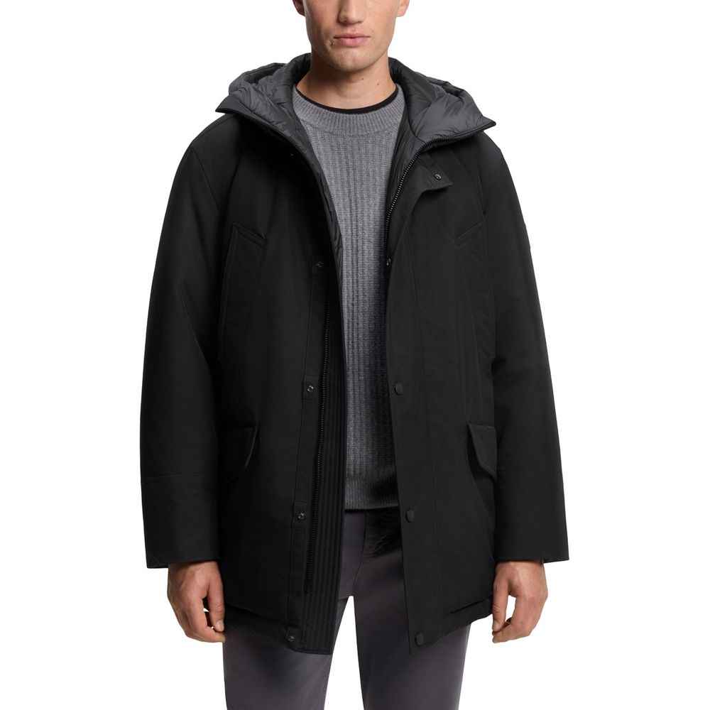 Hugo Boss Black Polyester Full-Length Jacket