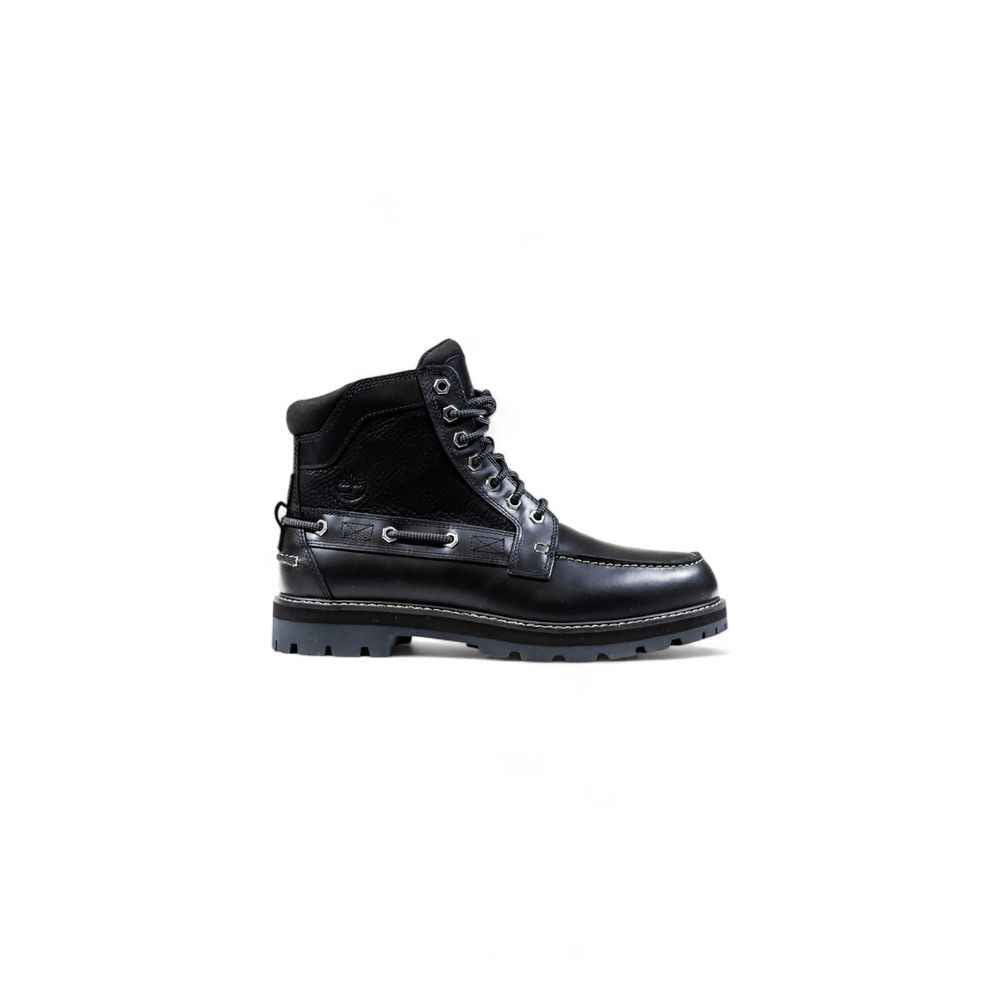 Timberland Black Leather Lace-Up Boots